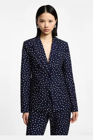 Please Blazer con bottoni singoli stampa pois
