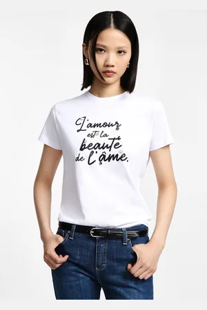 Please T-shirt stampa girocollo maniche corte