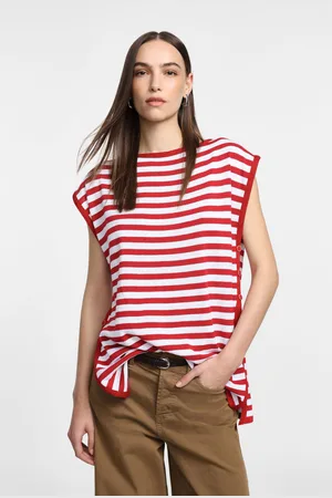 Please Maglia a righe con maniche corte