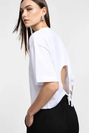 Please T-shirt corta con coulisse regolabile