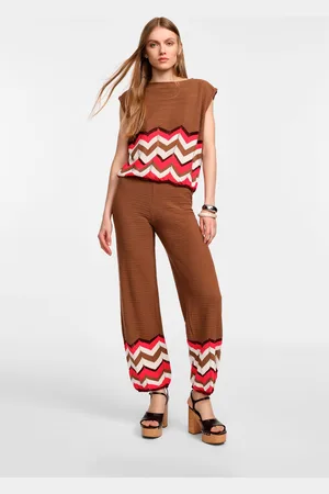 Please Pantaloni ampi con stampa grafica