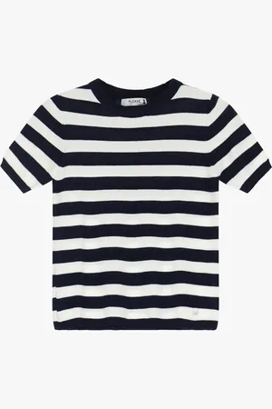 Please Maglia a righe maniche corte