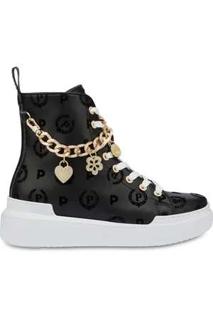 Pollini High sneakers con charms Heritage Flock