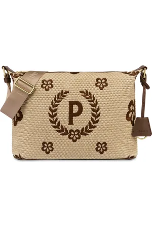 Pollini Borsa a tracolla in paglia Macro Heritage