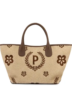 Pollini Tote bag in paglia Macro Heritage Medium