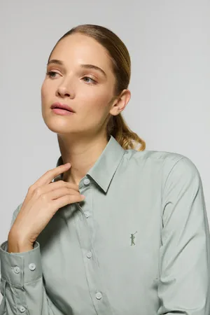 Polo Club® Camicia In Popeline Slim Fit Con Ricamo Rigby Go