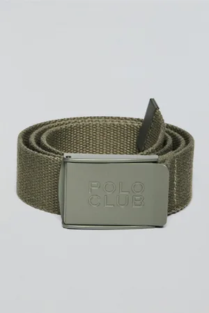Polo Club® Cintura Brahim In Tela Con Fibbia Logo