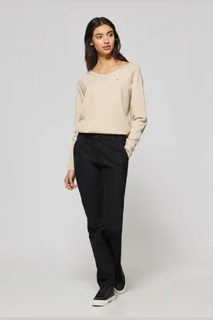 Polo Club® Pantaloni Chino May Neri Con Ricamo Sulla Tasca Minimal Sulla Tasca