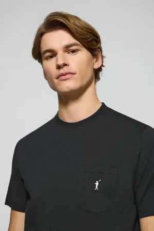 Polo Club® Maglietta Nera A Girocollo Con Tasca E Con Logo Rigby Go