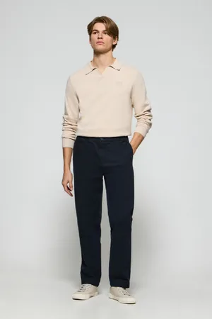 Polo Club® Pantaloni Trent Blu Marino Con Elastico In Vita E Particolari