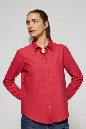 Polo Club® Camicia Oxford Rossa Con Logo Rigby Go Ricamato
