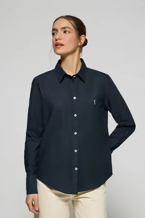 Polo Club® Camicia Oxford Blu Marino Con Logo Rigby Go Ricamato