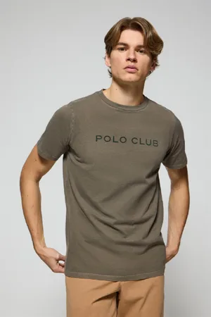 Polo Club® Maglietta Apolo Tinta In Capo Con Logo Vellutato