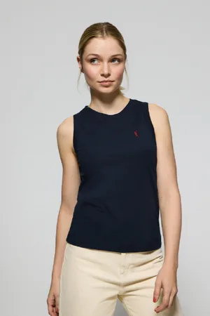 Polo Club® Maglietta Basic Blu Marino Smanicata A Girocollo Con Logo Rigby Go Ricamato