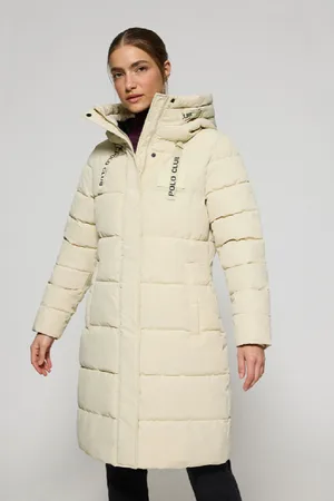Polo Club® Giaccone Polar Beige Con Cappuccio Fisso E Particolari