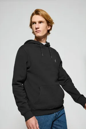 Polo Club® Felpa Nera Con Cappuccio E Tasche Con Logo Rigby Go Ricamato