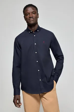 Polo Club® Camicia Oxford Rio Blu Marino Con Logo Rigby Go Ricamato
