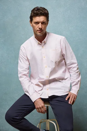 Polo Club® Camicia Oxford A Righe Tenue Con Ricamo
