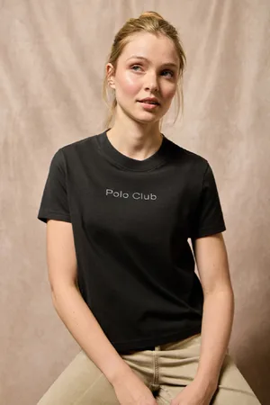 Polo Club® Maglietta Tori Nera Con Logo Minimal Combo
