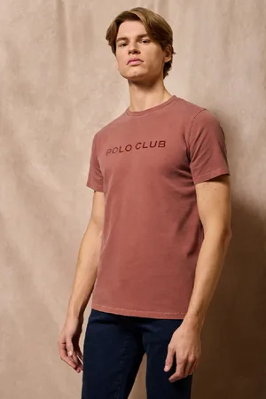 Polo Club® Maglietta Apolo Tinta In Capo Rossa Con Logo Vellutato