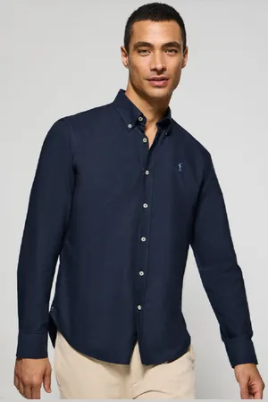 Polo Club® Camicia Oxford Blu Marino Con Logo Rigby Go Ricamato