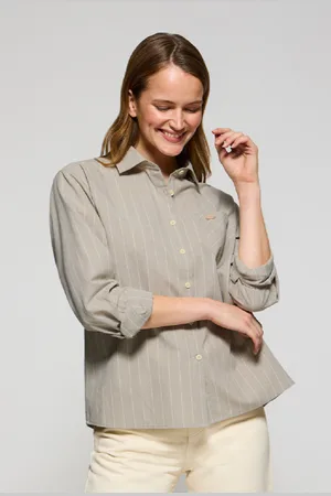 Polo Club® Camicia Scarlet A Righe Loose Fit Con Chiusura A Bottoni Perlata