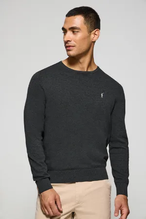 Polo Club® Maglione Grigio Vigorè In Filo A Girocollo E Ricamo Rigby Go