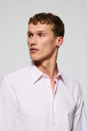Polo Club® Camicia Righe Yale Rosa Con Logo Ricamato Rigby Go