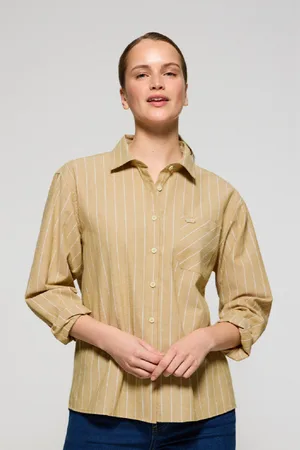 Polo Club® Camicia Scarlet A Righe Loose Fit Con Chiusura A Bottoni Perlata
