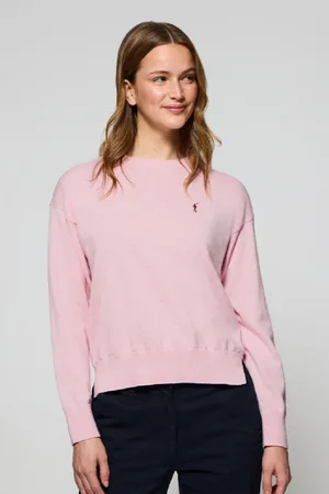 Polo Club® Maglione In Filo Rosa Vigorè A Girocollo E Logo Ricamato Rigby Go