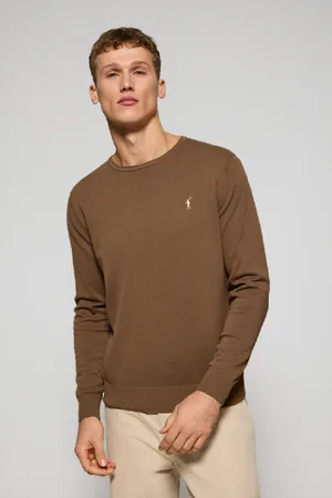 Polo Club® Maglione Color Moka In Filo A Girocollo E Ricamo Rigby Go