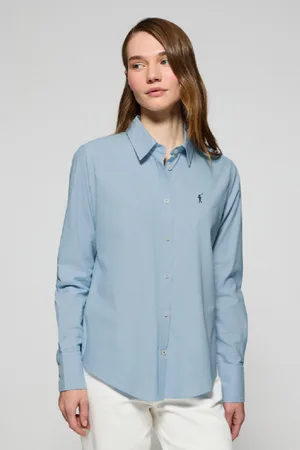 Polo Club® Camicia Oxford Regular Fit Celeste Con Logo Rigby Go