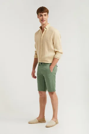Polo Club® Bermuda Relaxed Verde Chiaro Con Logo Ricamato