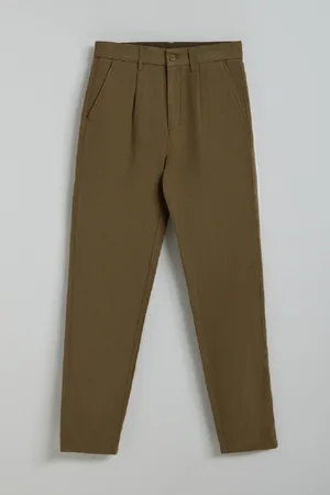 Polo Club® Pantaloni Cuba In Lino E Cotone Verde Cachi Con Dettagli Ricamati