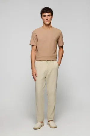 Polo Club® Pantaloni Cuba In Lino E Cotone Color Con Dettagli Ricamati