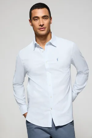 Polo Club® Camicia Righe Yale Blu Chiaro Con Logo Ricamato Rigby Go