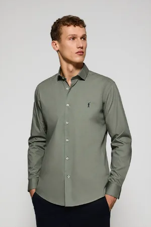 Polo Club® Camicia Slim In Popeline Con Logo Rigby Go Ricamato