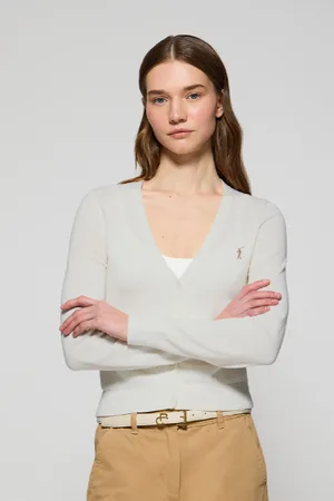Polo Club® Cardigan In Filo Abbottonato Con Scollo A V E Ricamo Rigby Go