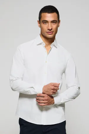 Polo Club® Camicia In Popeline Bianca Con Monogramma Ricamato