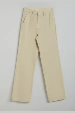 Polo Club® Pantaloni Tamara In Lino E Cotone Color Con Dettagli Ricamati