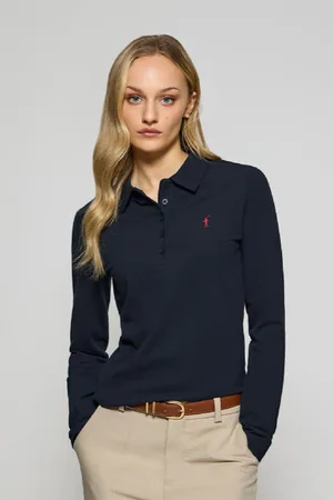 Polo Club® Polo Priyanka Blu Marino A Cinque Bottoni Con Ricamo Rigby Go