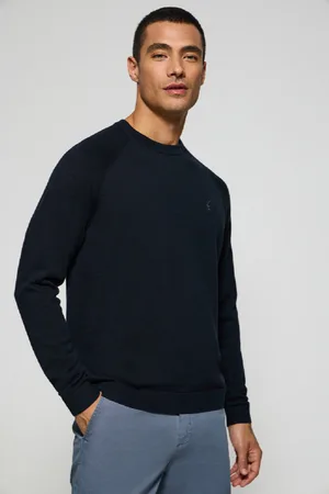 Polo Club® Maglione Blu Marino In Lino E Cotone A Girocollo E Ricamo Rigby Go