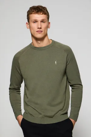 Polo Club® Maglione Verde Chiaro In Lino E Cotone A Girocollo E Ricamo Rigby Go