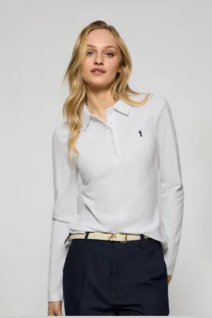 Polo Club® Polo Priyanka Bianca A Cinque Bottoni Con Ricamo Rigby Go