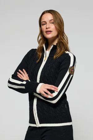 Polo Club® Cardigan Blu Marino Con Cerniera E Toppa Nautic