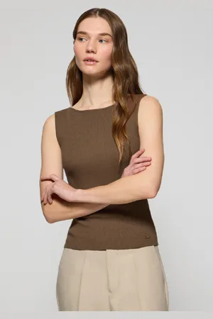 Polo Club® Maglione Lalita Moka Con Scollo A Barca E Bottone Madreperlato