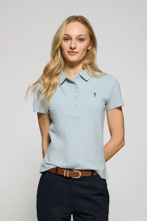 Polo Club® Polo Pereira Blu Chiaro A Cinque Bottoni Con Ricamo Rigby Go