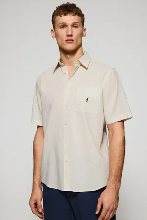 Polo Club® Camicia A Maniche Corte In Lino-Cotone Con Ricamo Rigby Go