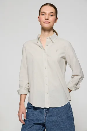 Polo Club® Camicia Color Regular In Lino-Cotone Con Ricamo Rigby Go