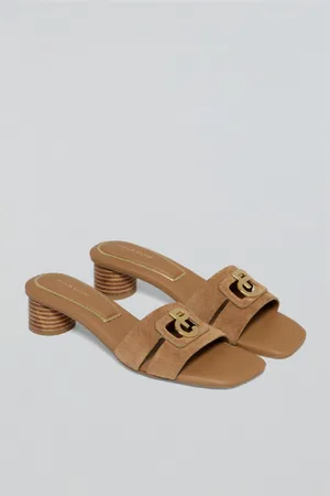 Polo Club® Mules Con Tacco Alto Giorgia Cammello Con Dettagli Metallici